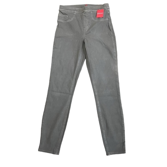 SPANX NEW Jean-ish Leggings Earthy Taupe Pull On Tummy Shaping Sz S - Picture 1 of 10